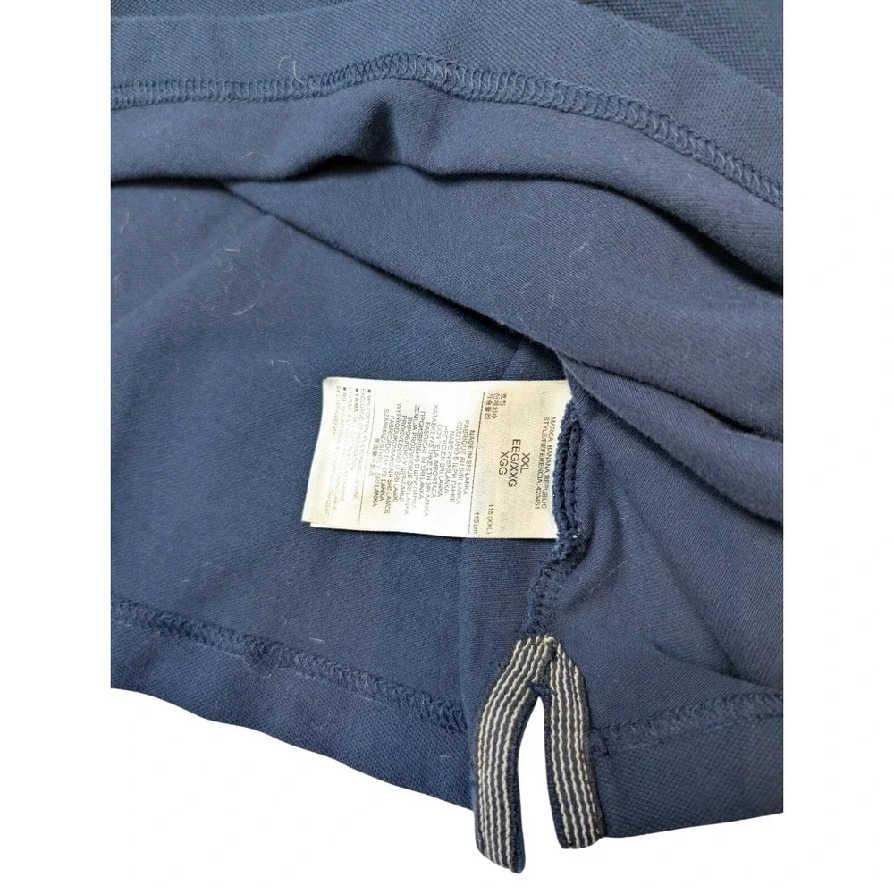 Banana Republic Solid Blue Short Sleeve Pique‎ Polo Men's XXL